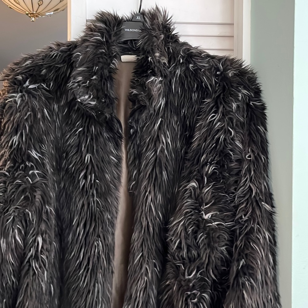 Faux fur jacket.